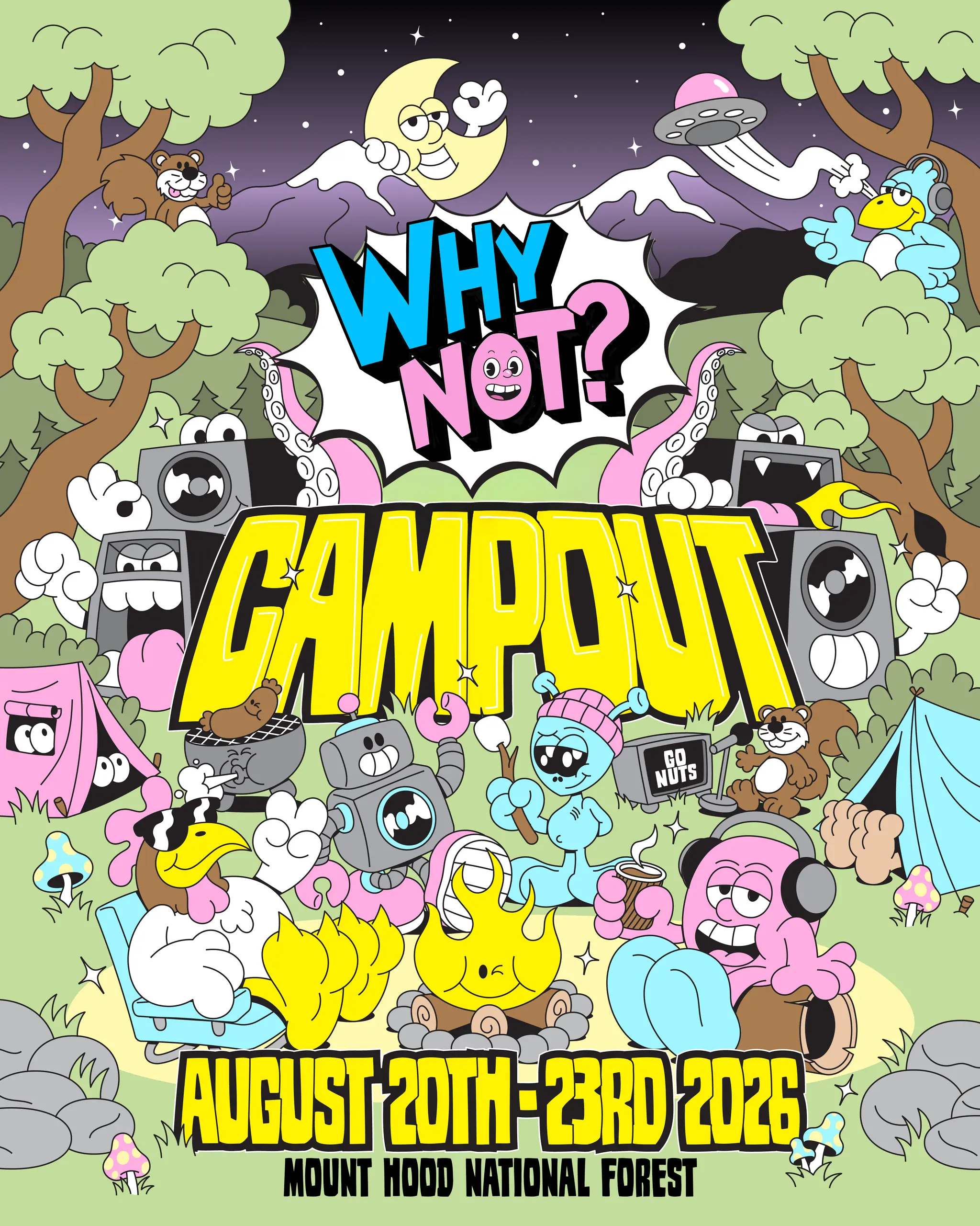 Flyer for WHYNOT Campout 2026