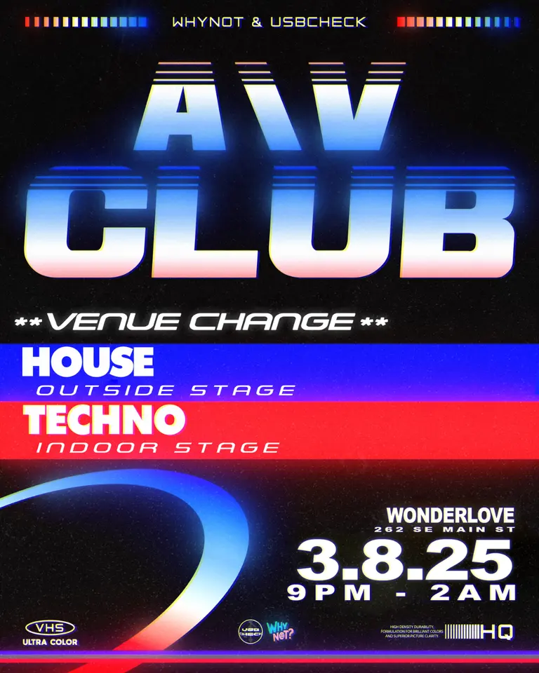 Flyer for A\V Club
