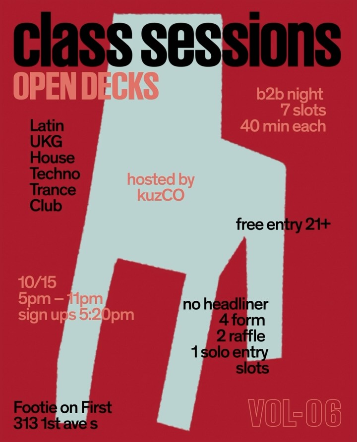 Flyer for CLASS SESSIONS VOL 06