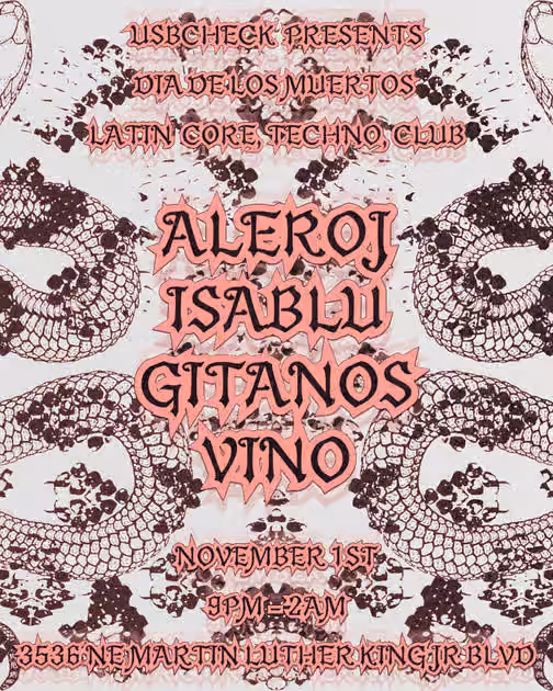 Flyer for Dia de los Muertos Rave