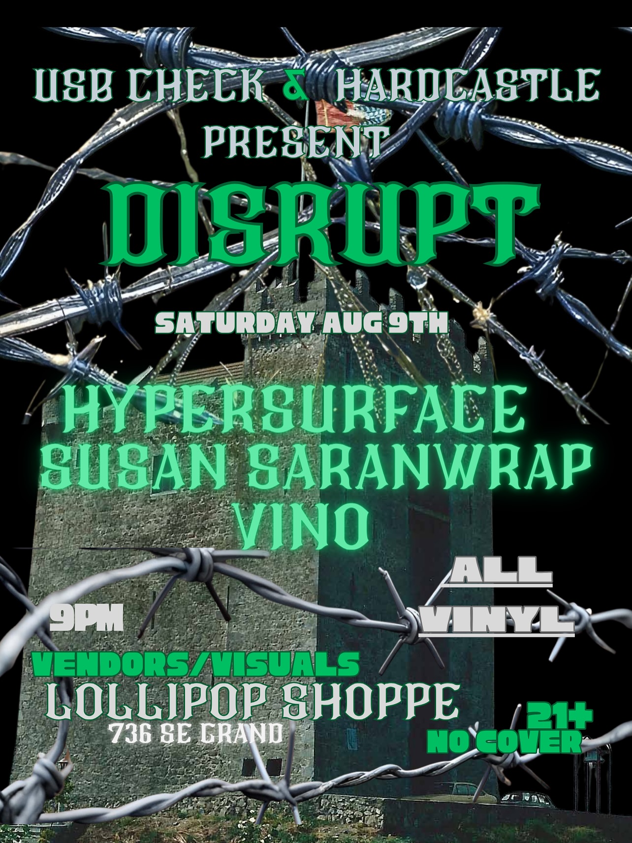 Flyer for Disrupt Vinyl Edition