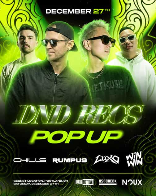 Flyer for DND Recs Pop Up