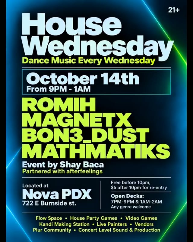 Flyer for HOUSE WEDNESDAY (OCT W2)