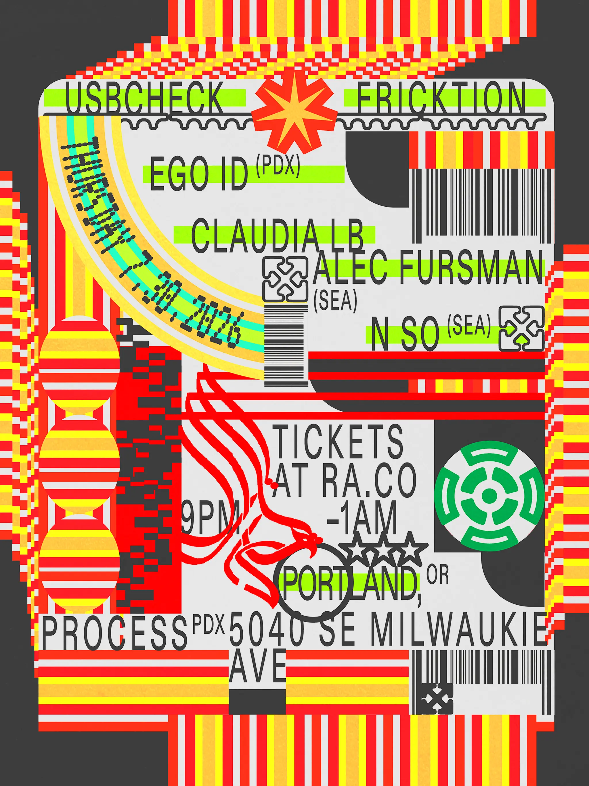Flyer for USBCHECK x Fricktion